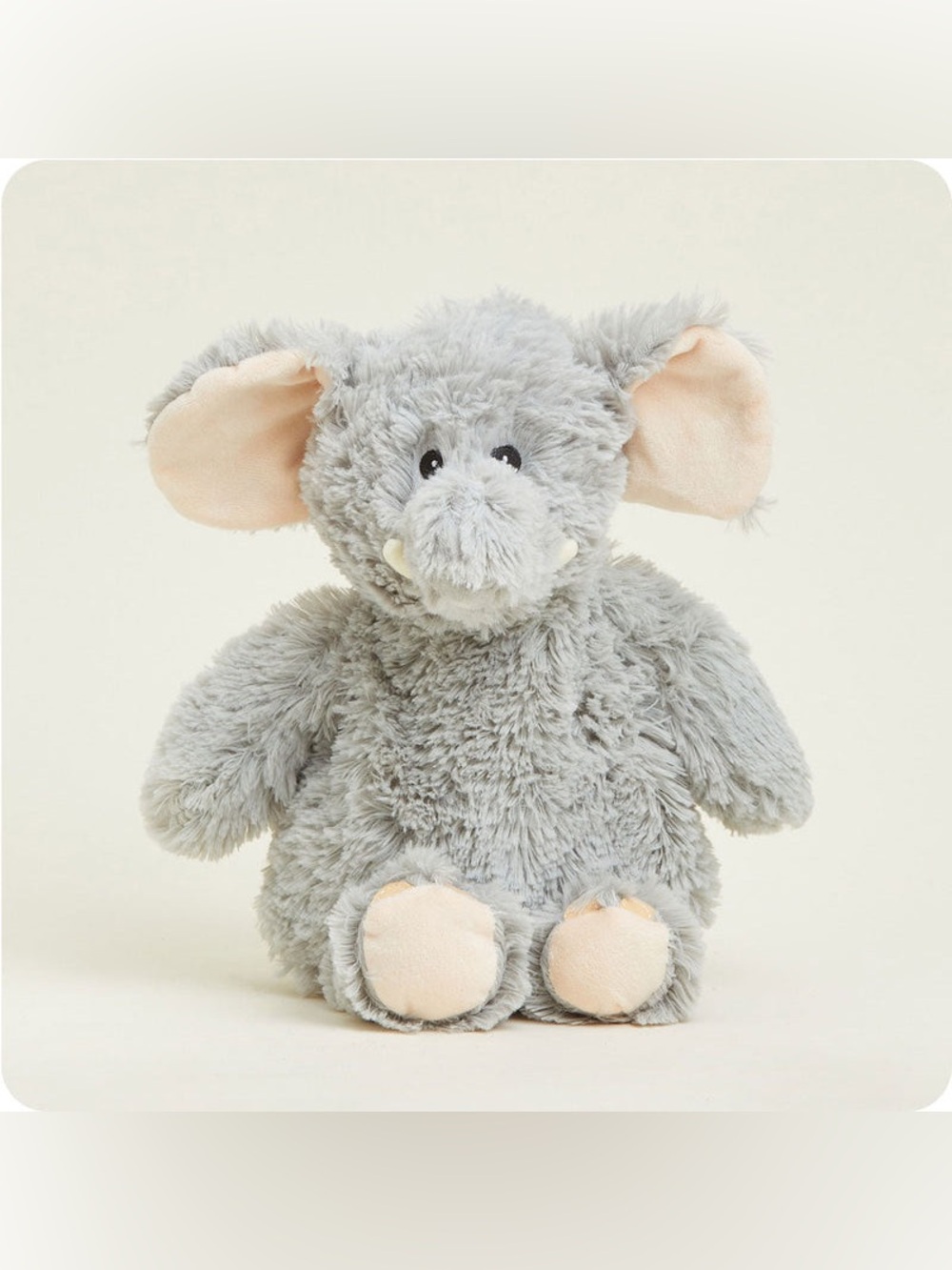 Warmies weighted grey elephant plush with lavender